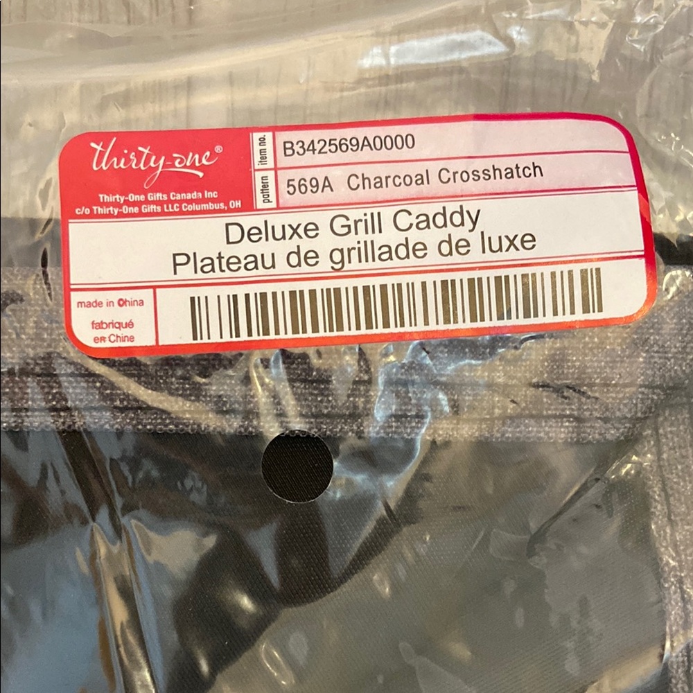 New Thirty One Black Deluxe Grill Caddy Tote Bag